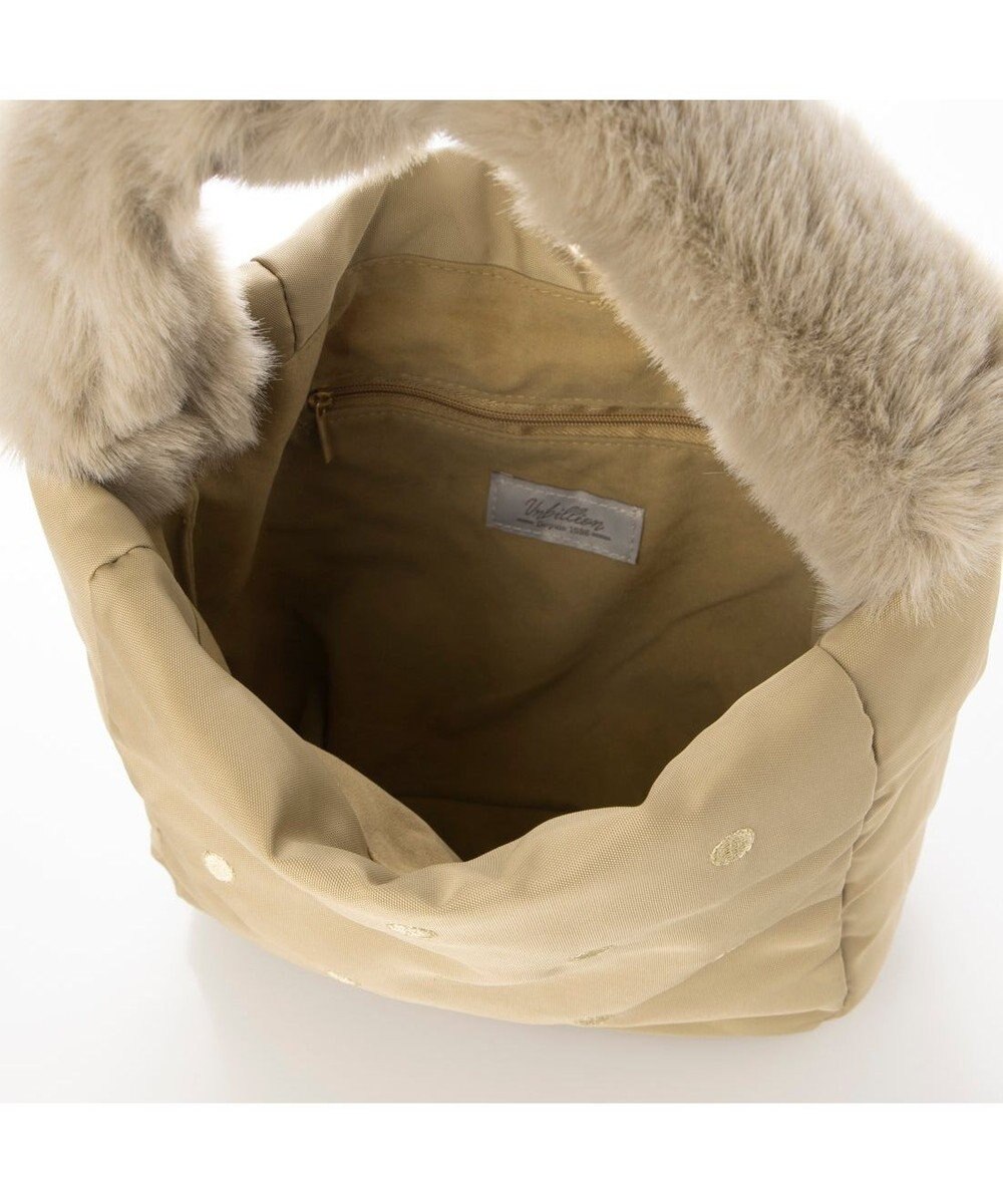 UNBILLION カシュカシュ cachecache / エコファーワンハンドルドット刺繍トート 