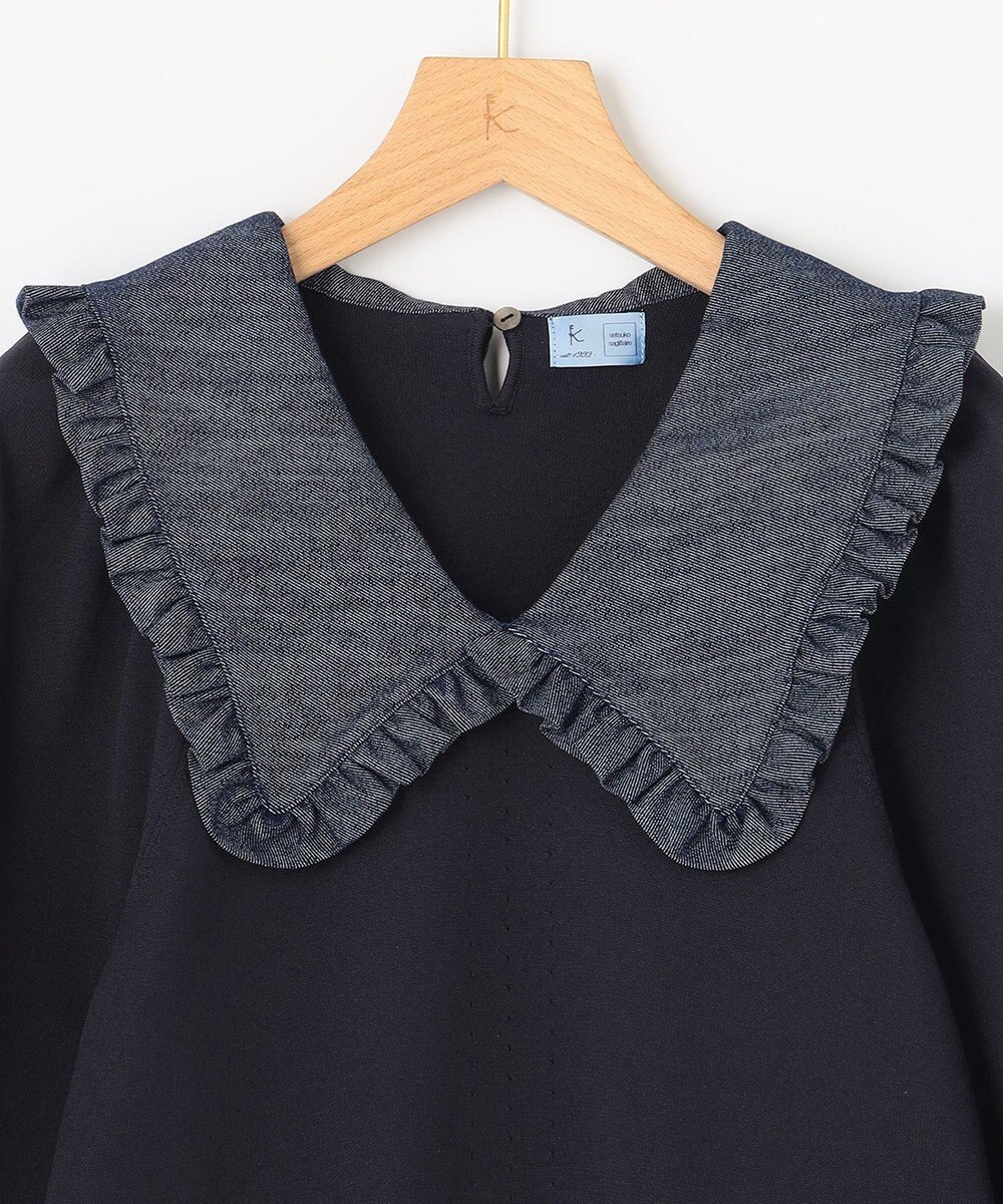 組曲 S 【組曲×setsuko sagittaire】襟付きプルオーバー ニット 