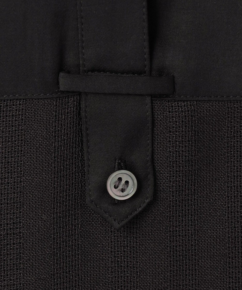 BEIGE， GOSHE / サテン切替 シアースタンドブラウス 