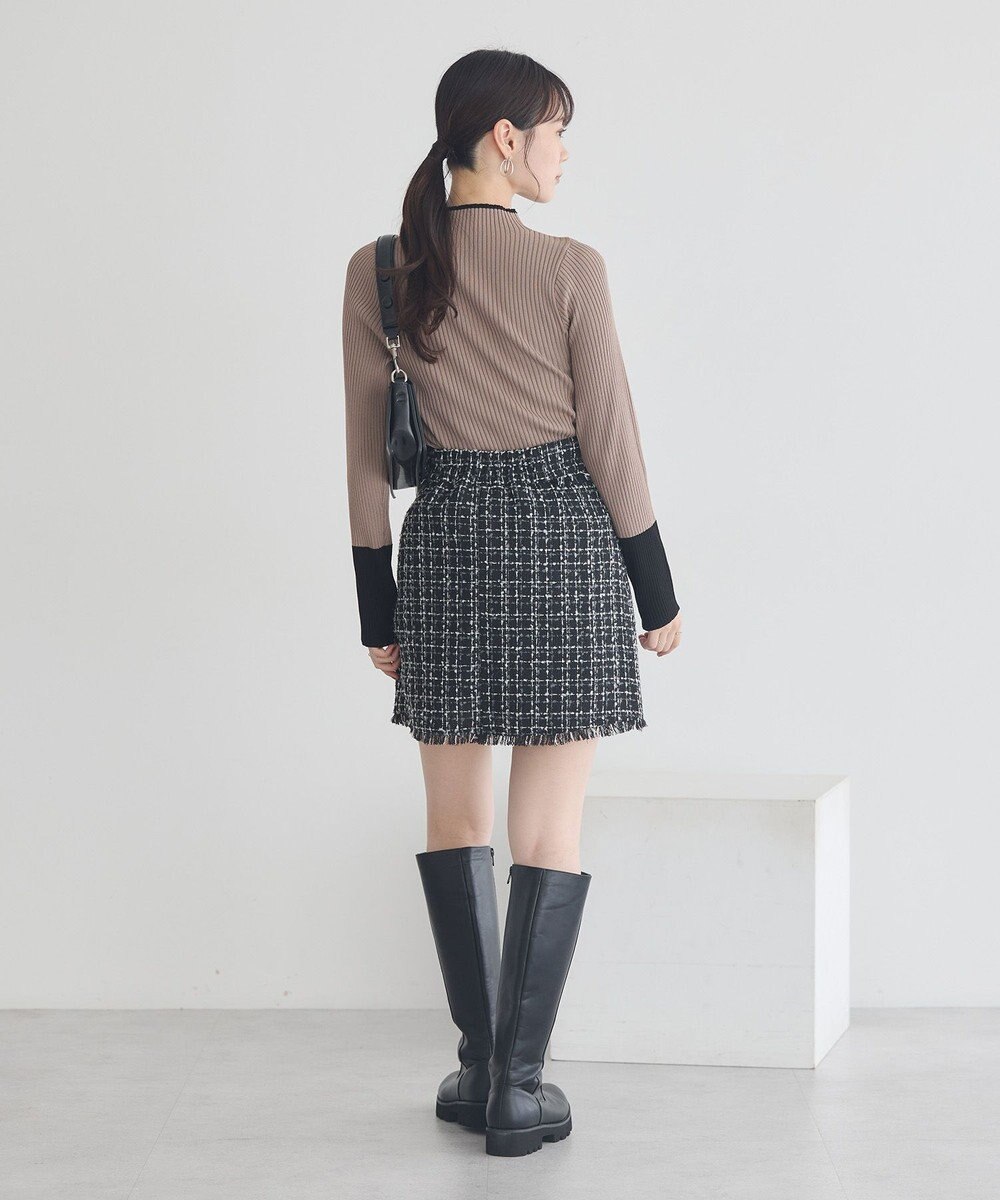 earth music&ecology ハイネックリブニットプルオーバー 