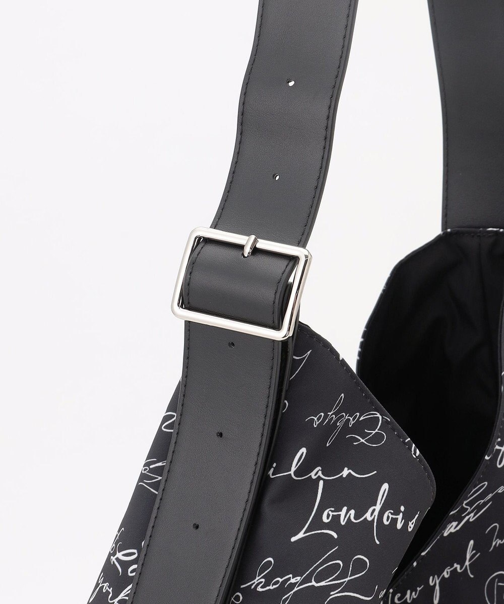 ICB 【A4サイズ収納可】5cityレタードプリント ショルダーバッグ 