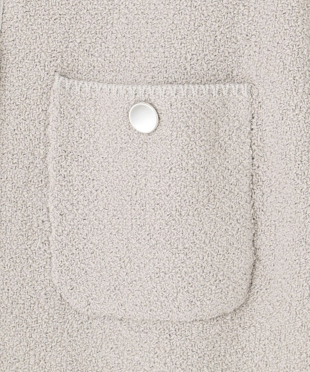 自由区 【XSサイズ～/洗える】テクスチャーコットンブレンド ニットアウター 