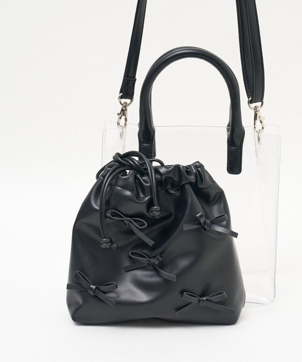 WEGO 巾着付きクリアショルダー 