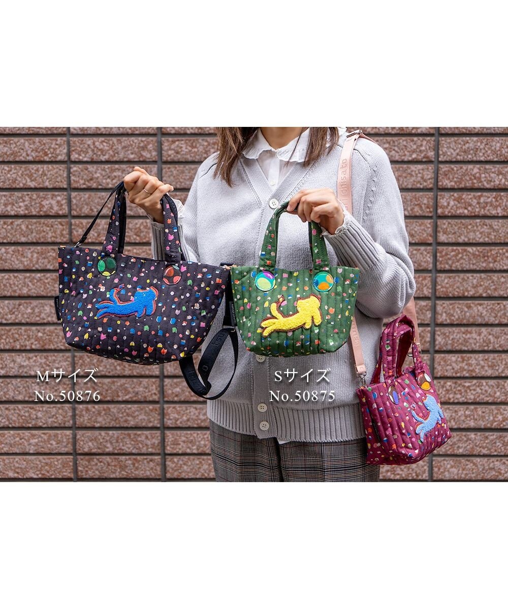 tsumori chisato CARRY きらネコてんてん ハンドバッグ 2way ショルダーバッグ 