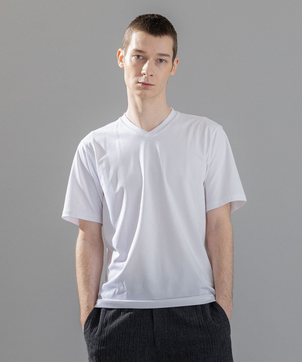 JOSEPH HOMME 【新素材】ハイゲージベアスムース　VネックＴシャツ 