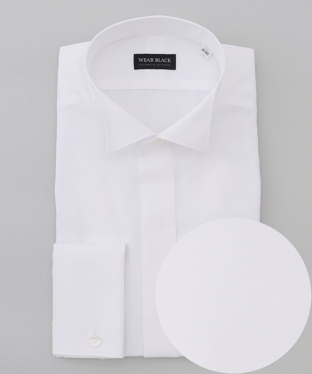 GOTAIRIKU 【WEAR BLACK】ウィングカラー比翼 ダブルカフス ドレスシャツ 