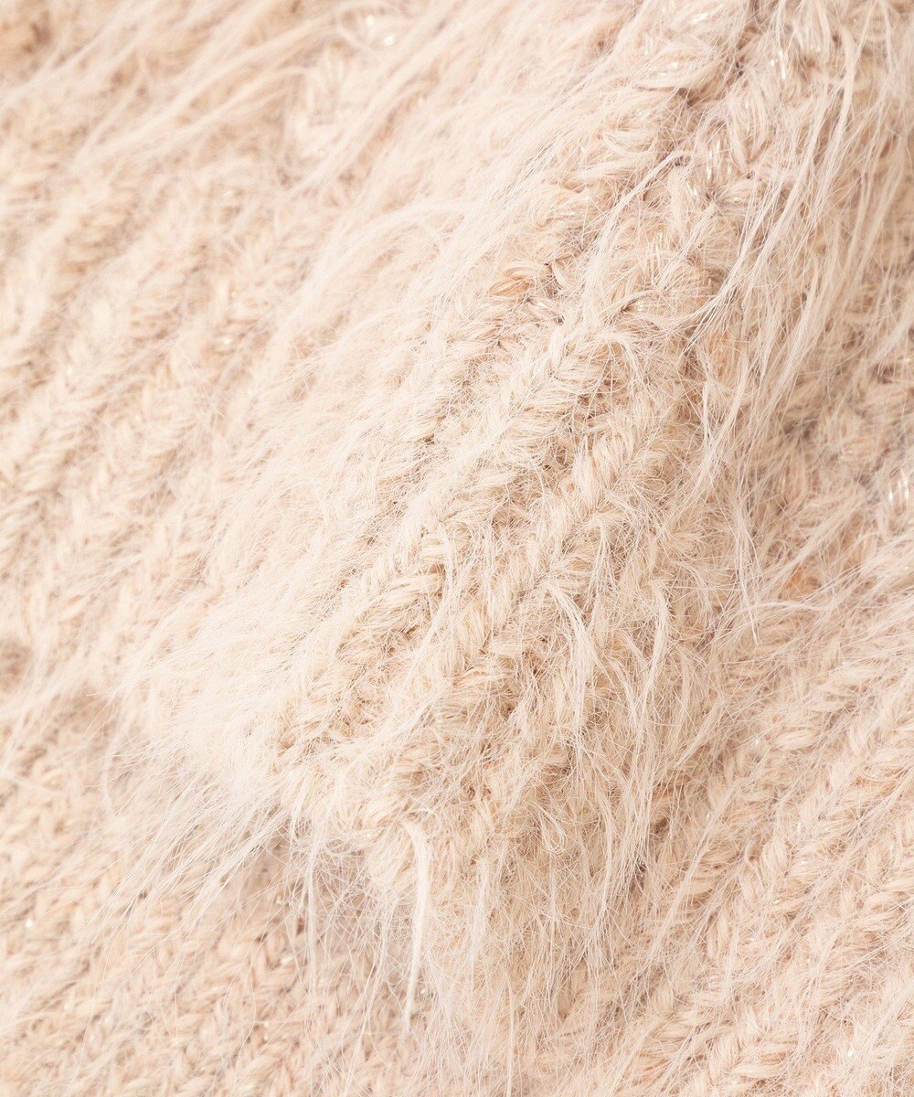 YECCA VECCA ラメシャギーボートネックニット 