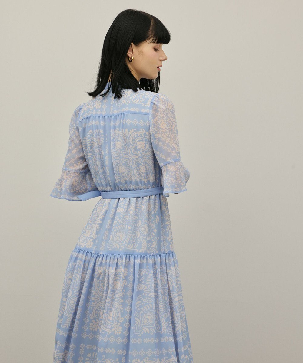 GRACE CONTINENTAL ペイズリーカレイドプリントワンピース 