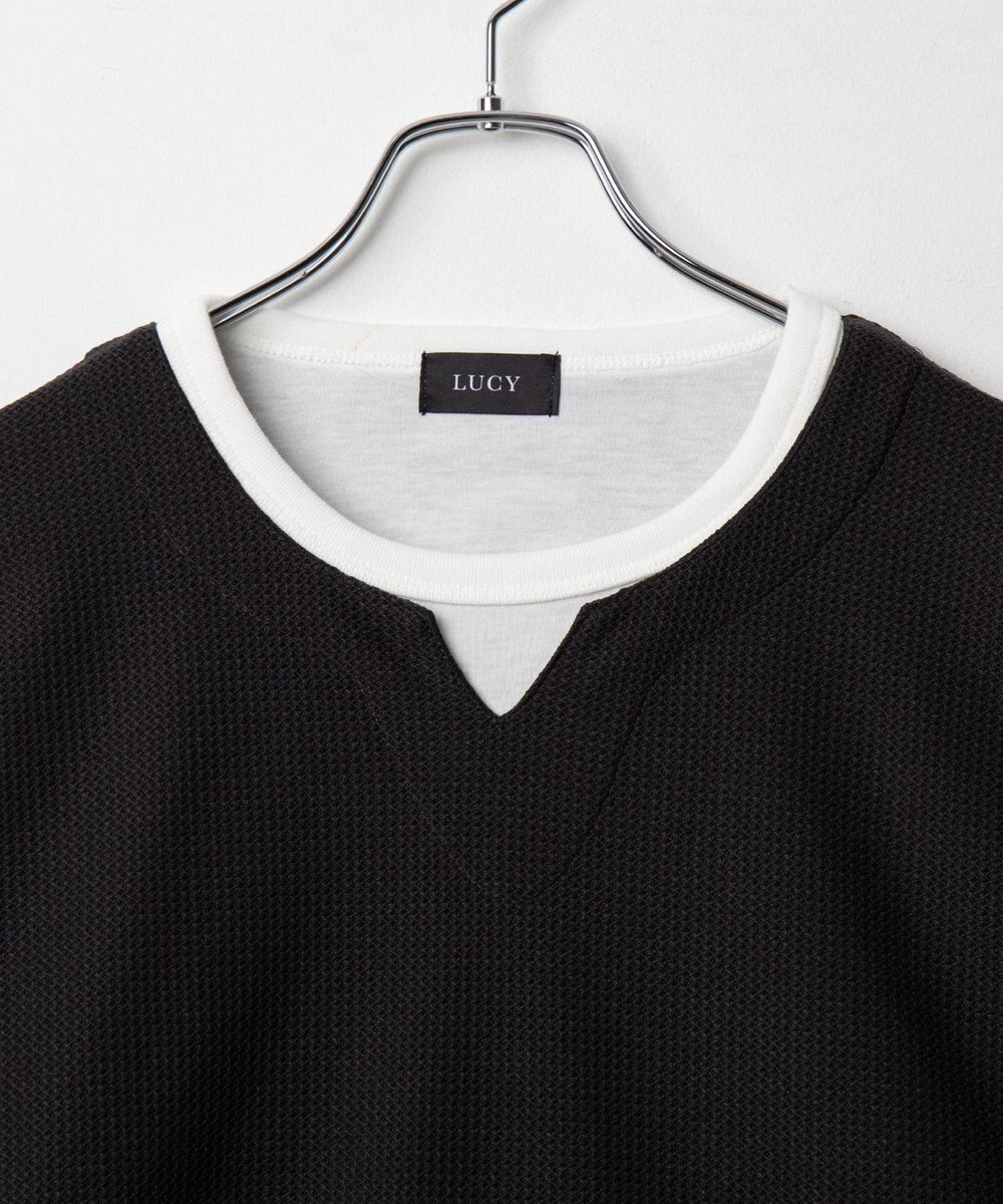 WEGO フェイクレイヤードキーネックT（LS） 