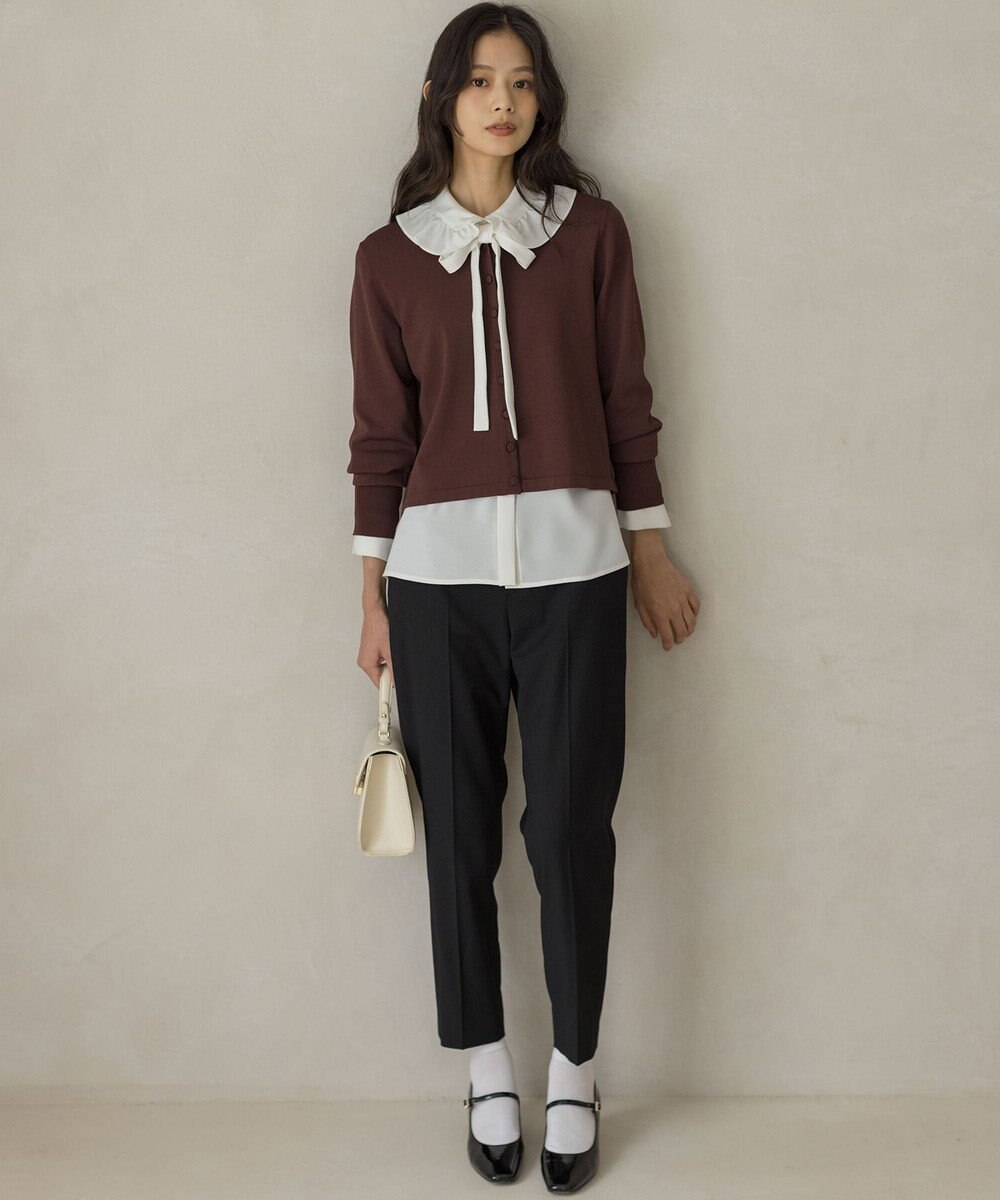 組曲 クルミボタン ニットカーディガン 