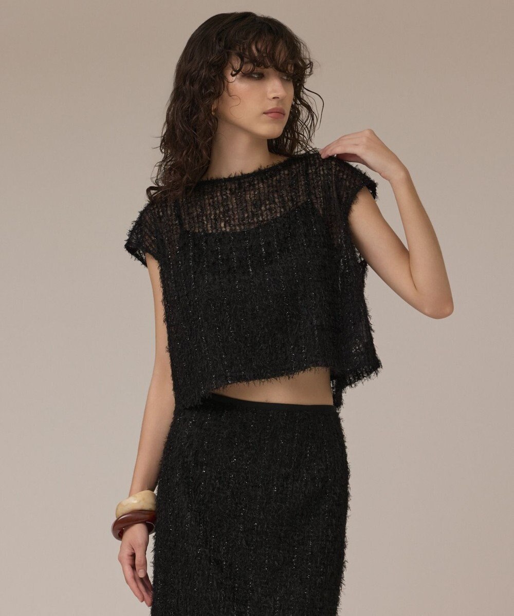 GRACE CONTINENTAL バックフレアチュールトップ 