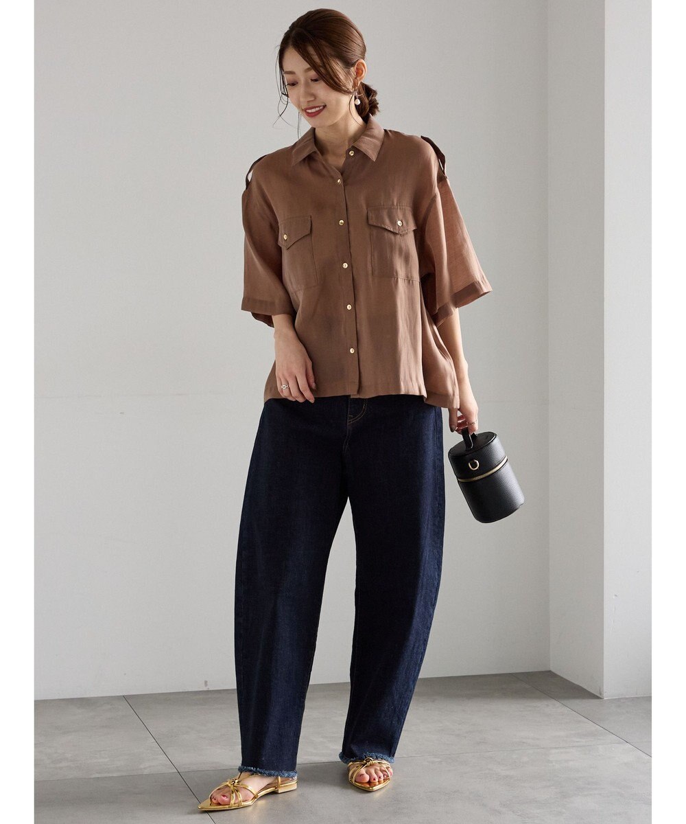 Te chichi シアー半袖Wポケットシャツ 