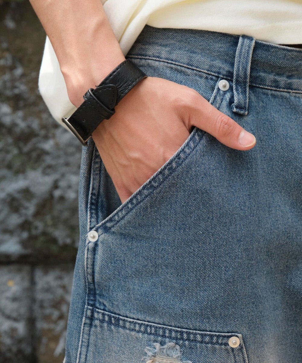 WEGO ダブルニーダメージデニムショーツ 