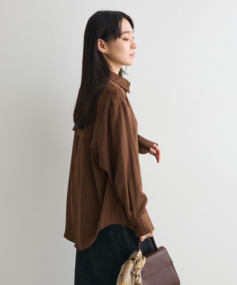 CRAFT STANDARD BOUTIQUE オーバーサイズサテンシャツ 