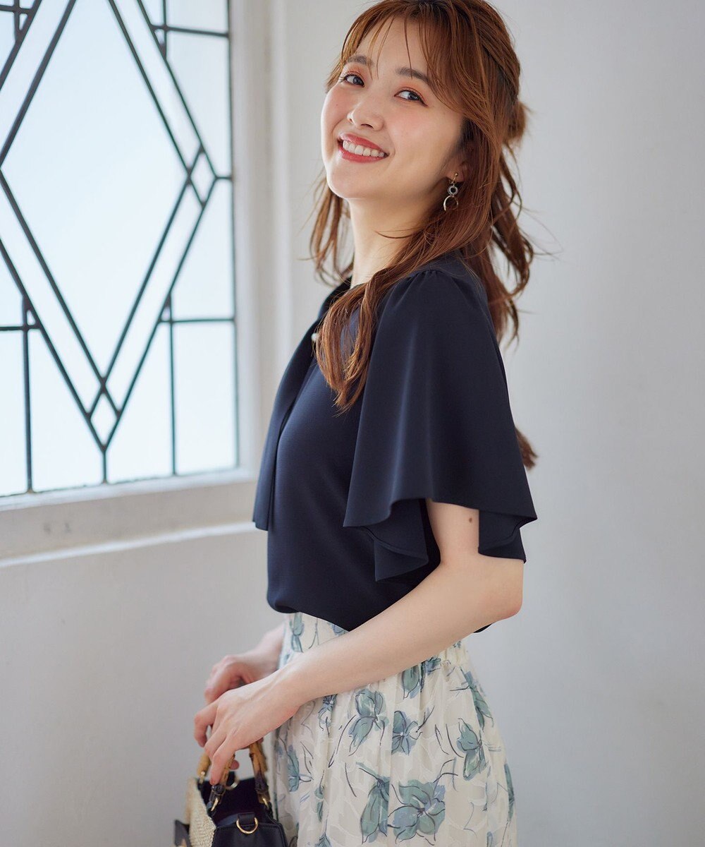 ANY SIS S 【洗える】パール調ボウタイ ブラウス 