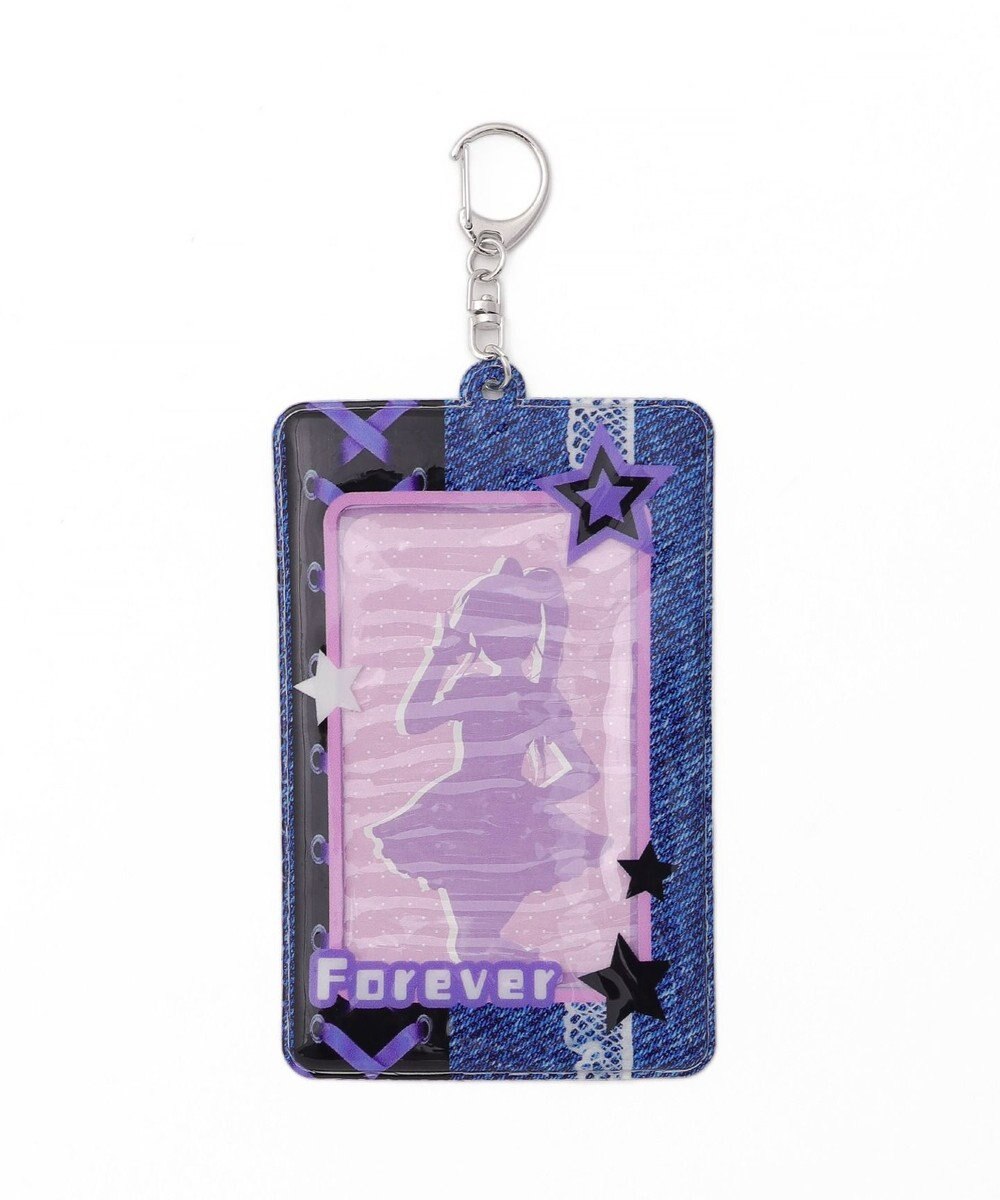 WEGO 【痛バ＆推し活グッズ】デニムグラフィックカードホルダーキーホルダー 