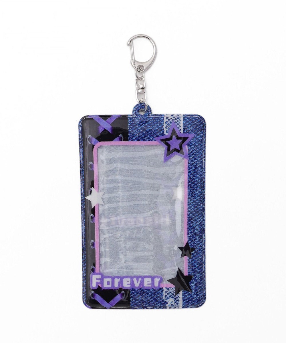 WEGO 【痛バ＆推し活グッズ】デニムグラフィックカードホルダーキーホルダー 