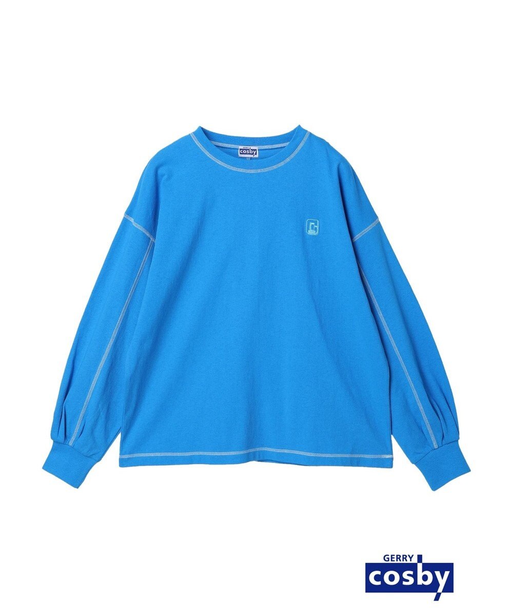 earth music&ecology Ｃｏｓｂｙ×ｅａｒｔｈ　配色ステッチロングＴシャツ 