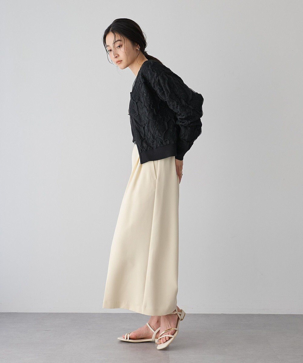 YECCA VECCA ふくれジャガードニットブルゾン 