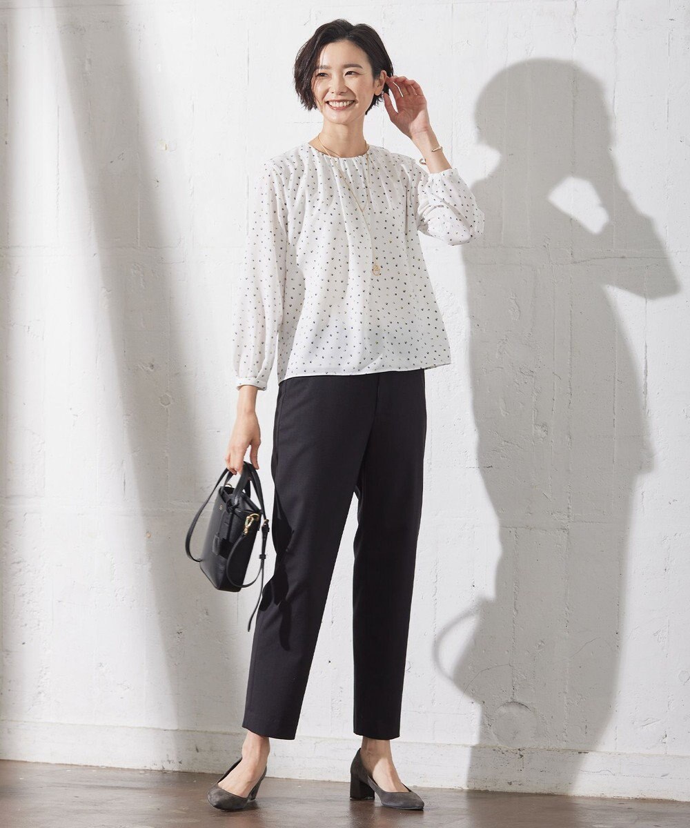 J.PRESS LADIES S 【洗える】ストレッチ テーパード パンツ 