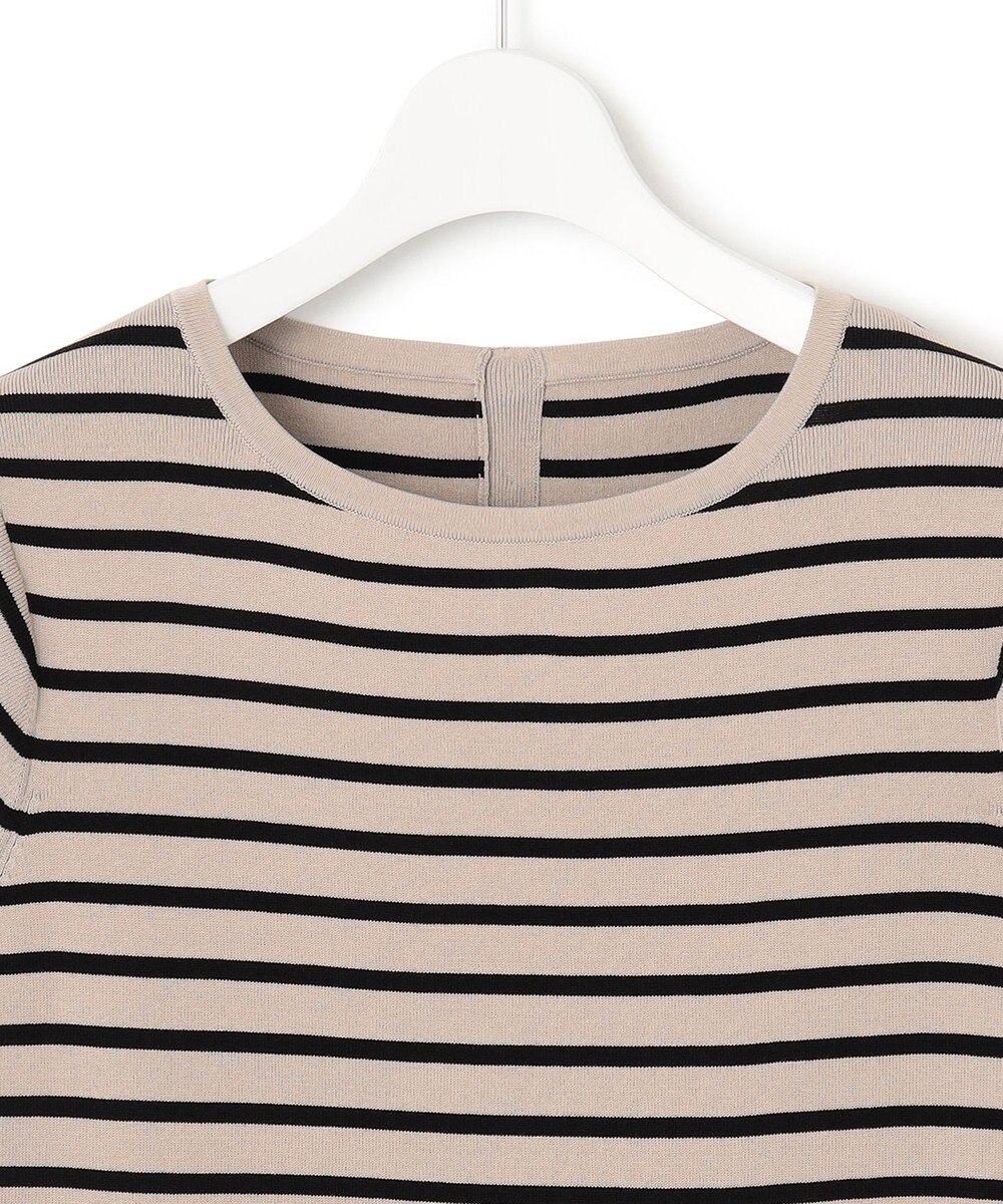 23区 【洗える】マットナイロンタフタ ニットドッキング ワンピース 