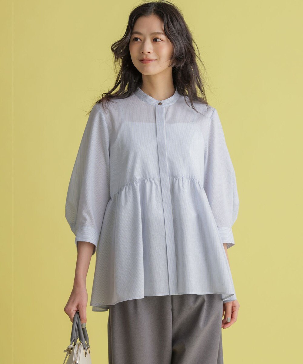 組曲 ニューリヨセルシャーティングペプラム ブラウス 