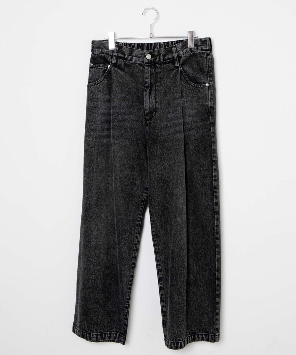 WEGO スケーターズ　タックワイドデニムパンツ 