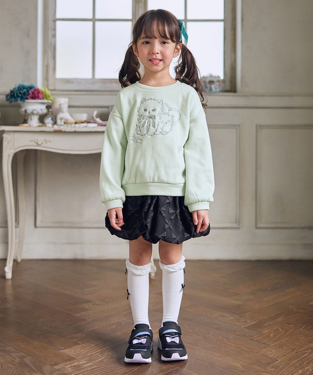 ANY KIDS アニマル刺繍 裏シャギー トレーナー 