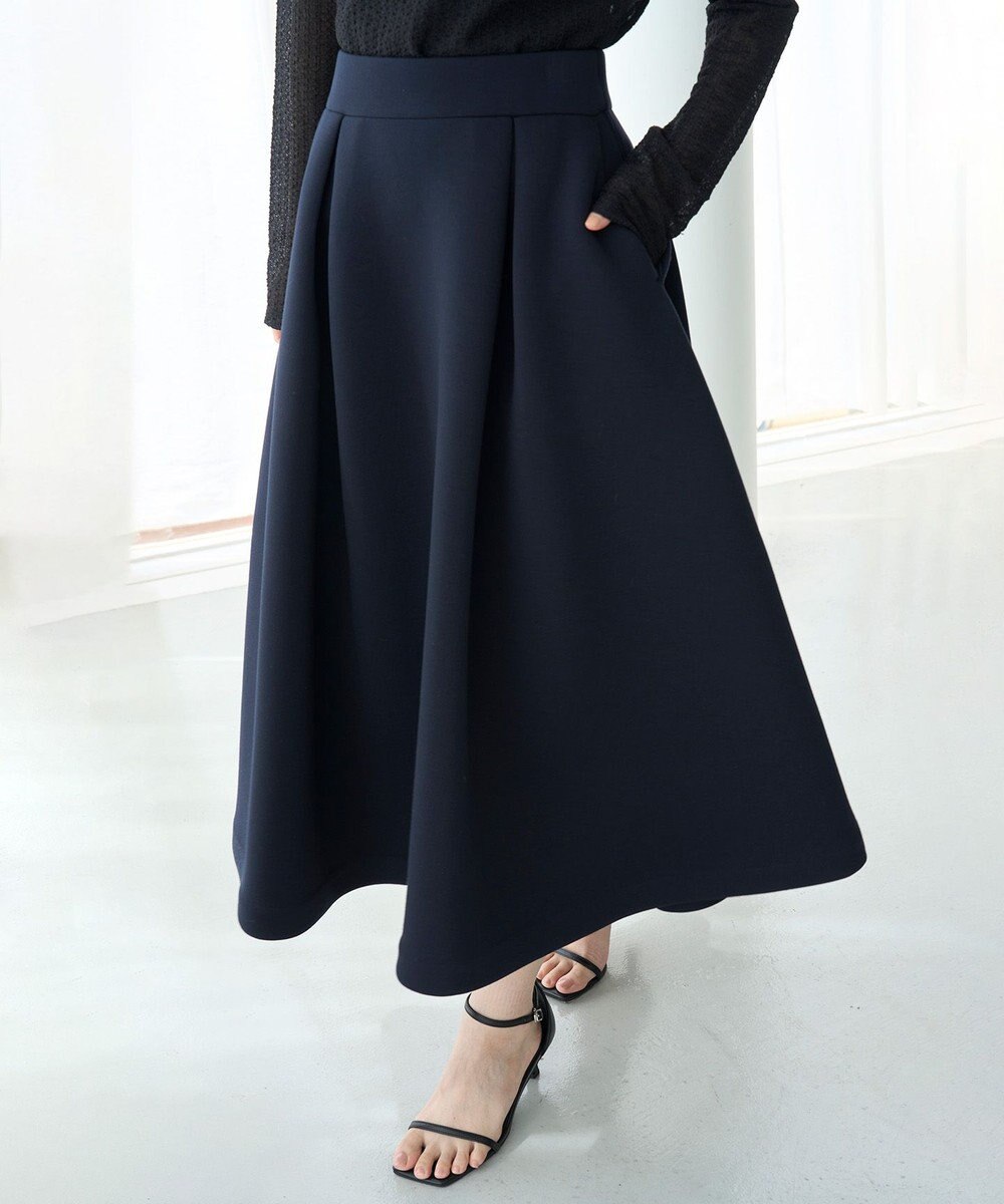 UNFILO L 【VERY×UNFILOコラボ】BEAUTY FORM JERSEY+ ボリューム フレアスカート 