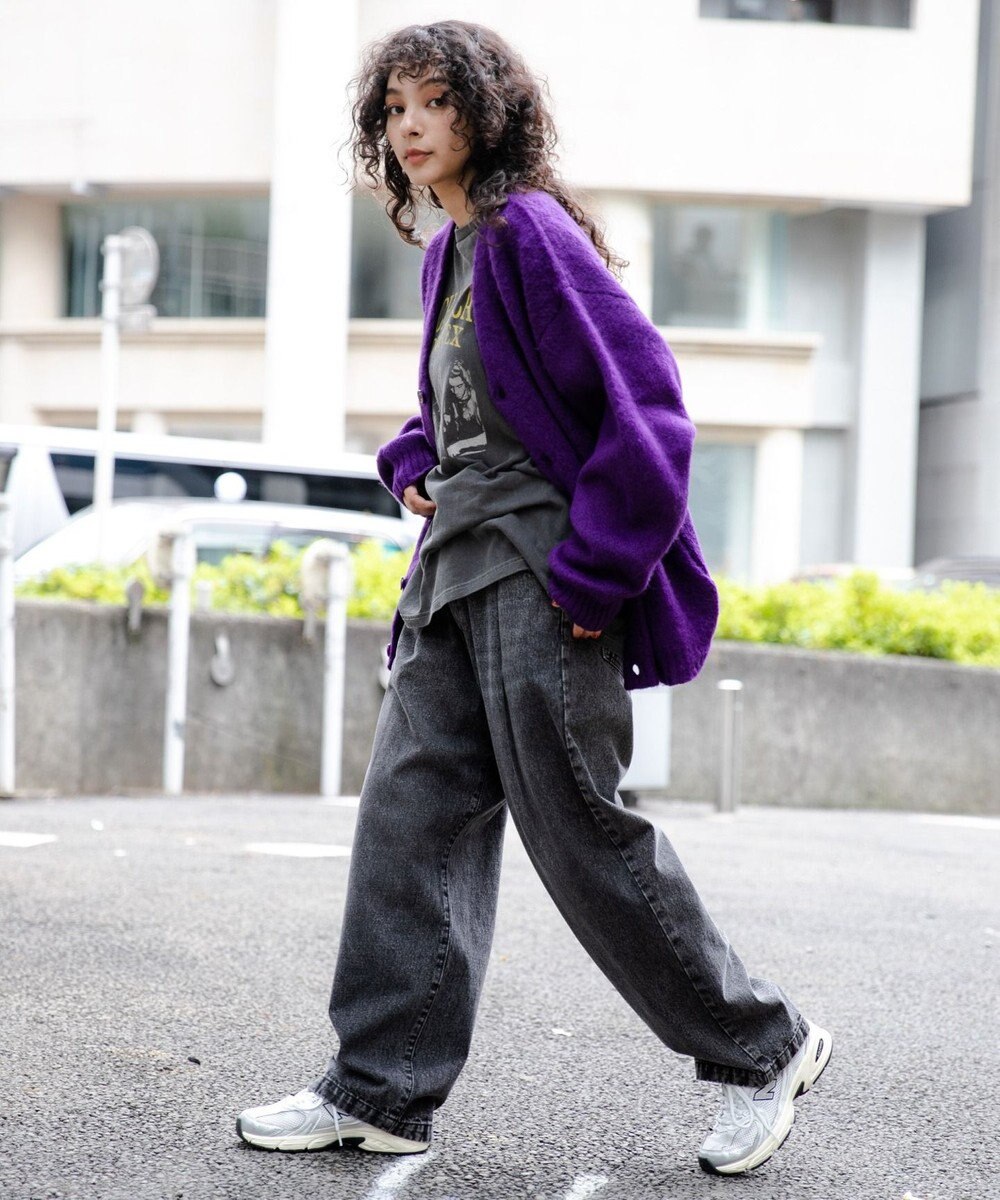 WEGO スケーターズ　タックワイドデニムパンツ 