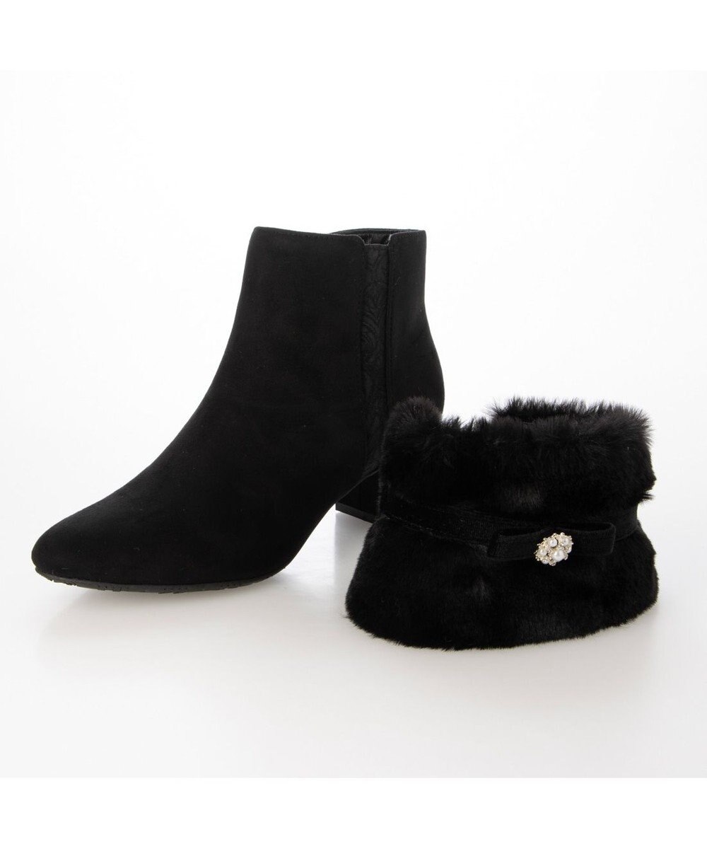 ing <Pitti>4WAYファービジューリボンベルトショートブーツ 