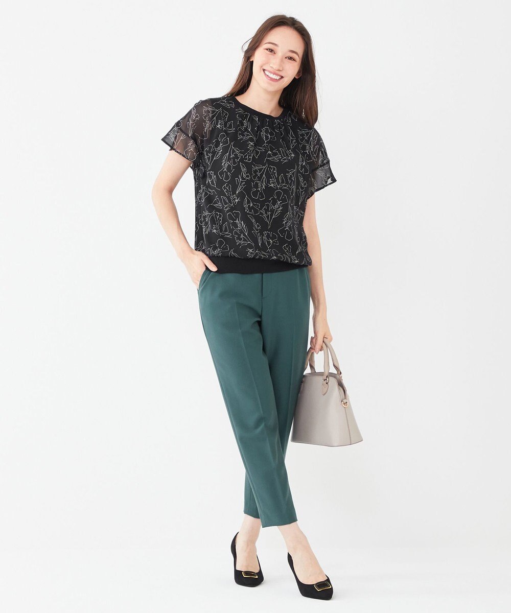 ANY SIS 【洗える】シフォンプリント ブラウス 