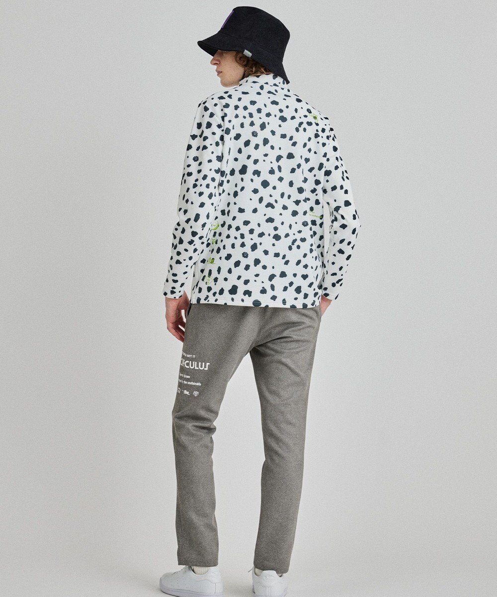 PW CIRCULUS 【MEN】スノーレオパード柄裏フリースモックネックT 