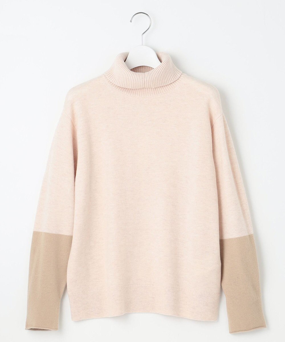 自由区 【洗える】セミウーステッドウールタートルネック ニット 