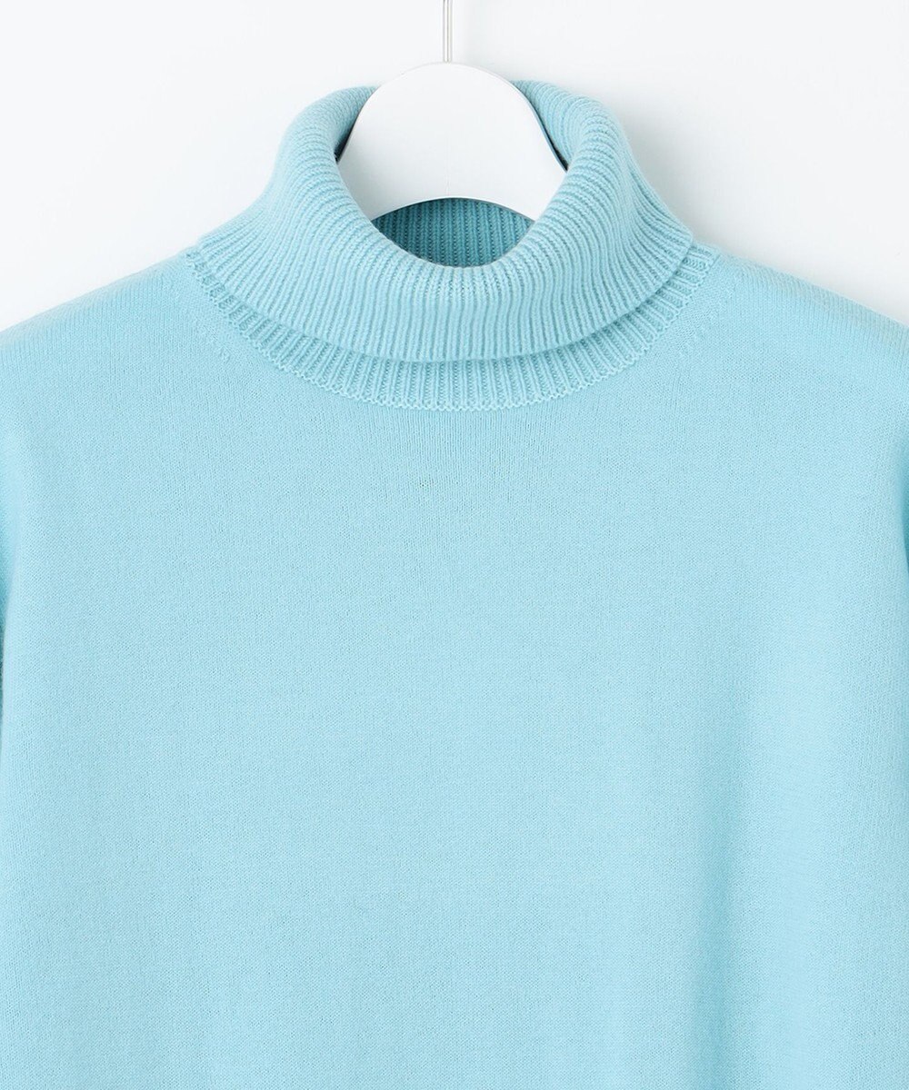 自由区 【洗える】セミウーステッドウールタートルネック ニット 