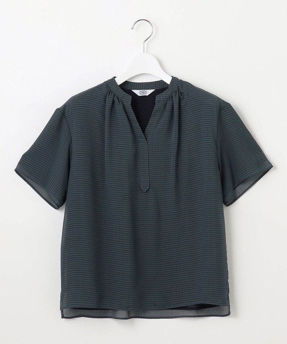 J.PRESS LADIES L 【速乾】サッカーチェック カットソー 