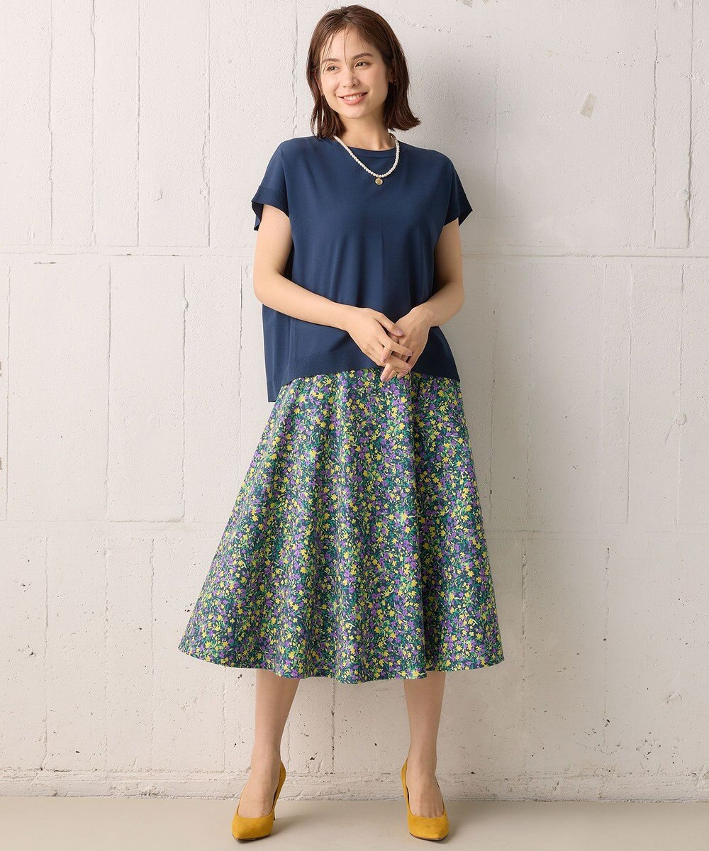 組曲 【WEB限定】Tシャツライク サマーニット 