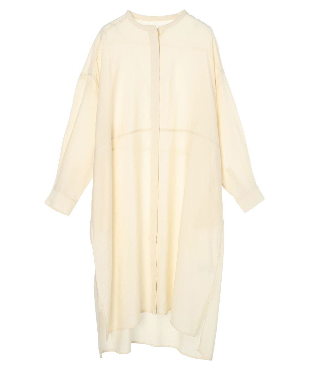 AMERICAN HOLIC 接触冷感バンドカラー切替シャツワンピース 