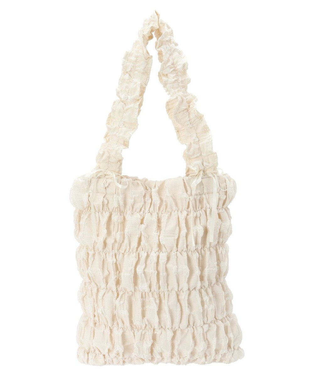 Green Parks ・ＱＵＯＮギャザーキルティングリボントートバッグ 