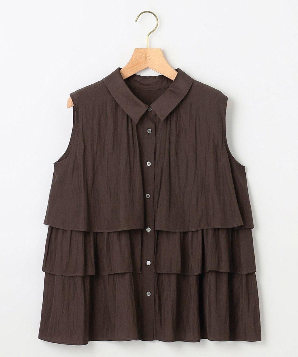 組曲 S 【入江未悠さんコラボ】ギャザーライトデシンティアード ブラウス 