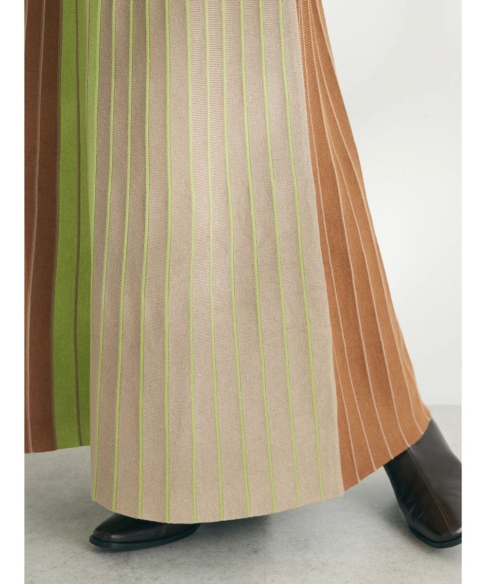 CRAFT STANDARD BOUTIQUE マルチストライプバイカラーニットスカート 