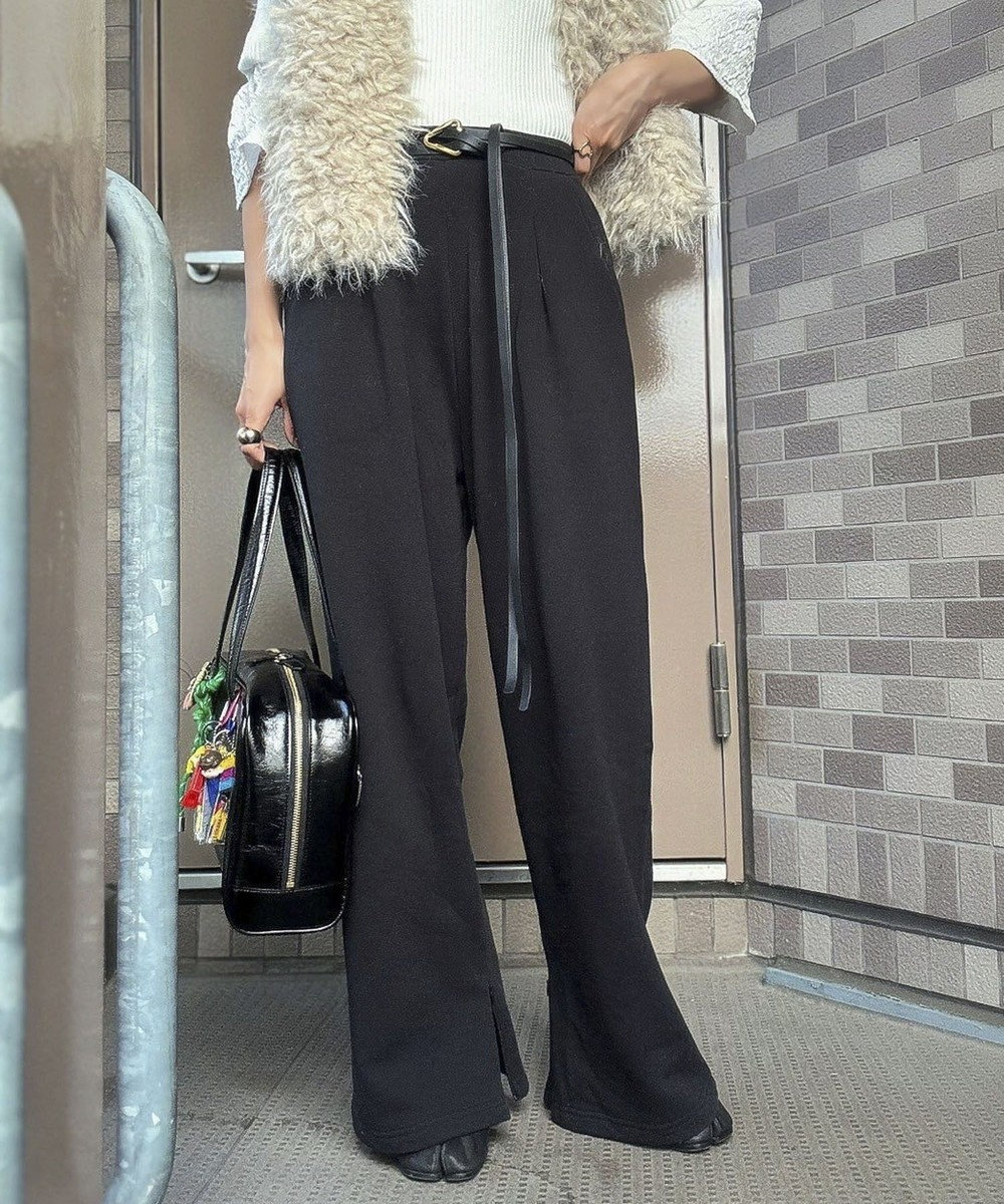 Green Parks タック入り裏起毛スウェットパンツ 