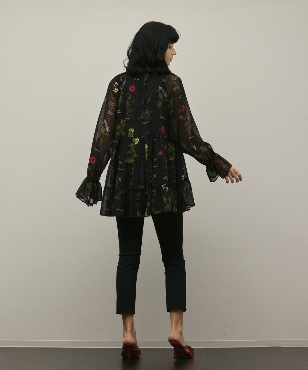 GRACE CONTINENTAL ボタニカルプリントチュニックトップ 