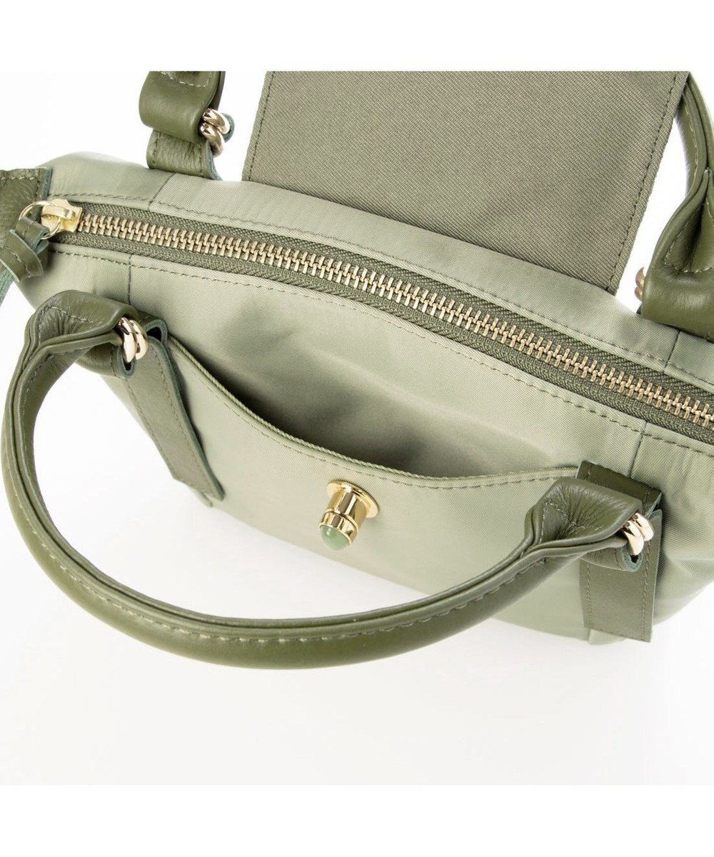 UNBILLION ペルケ perche / ナイロン×牛革かぶせジェムストーン2wayショルダーバッグ 