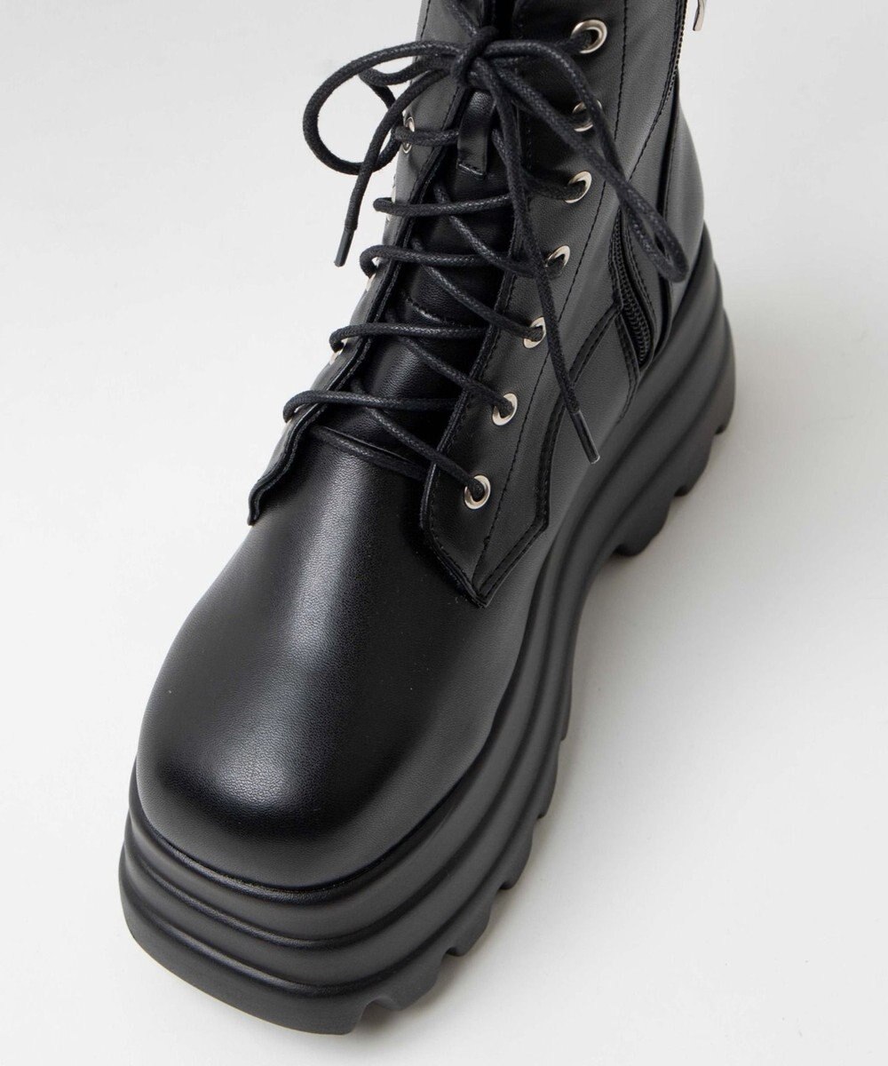 WEGO ボリュームレースアップショートブーツ 