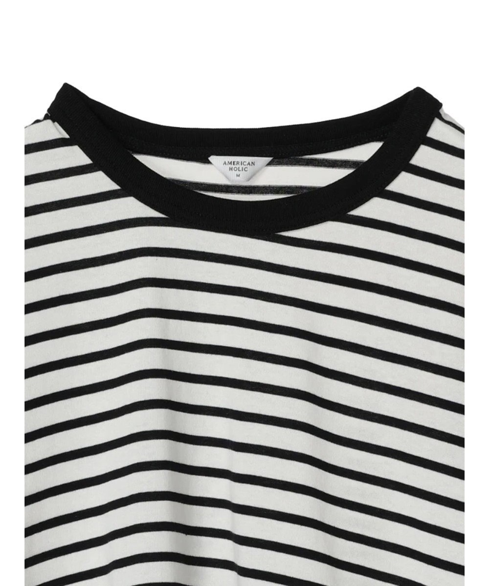 AMERICAN HOLIC バイカラーボーダーカットプルオーバー 