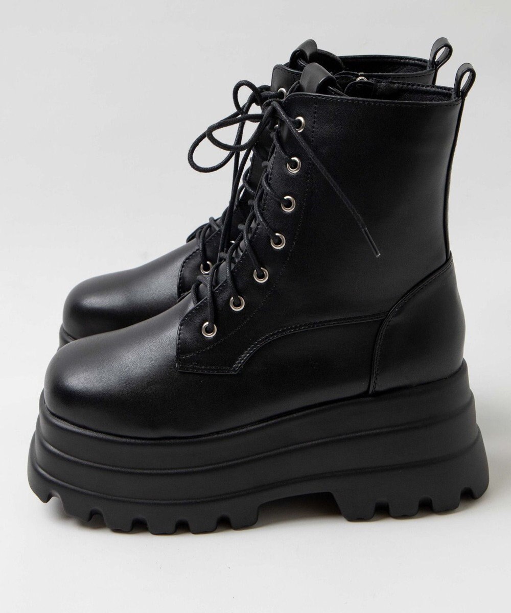 WEGO ボリュームレースアップショートブーツ 