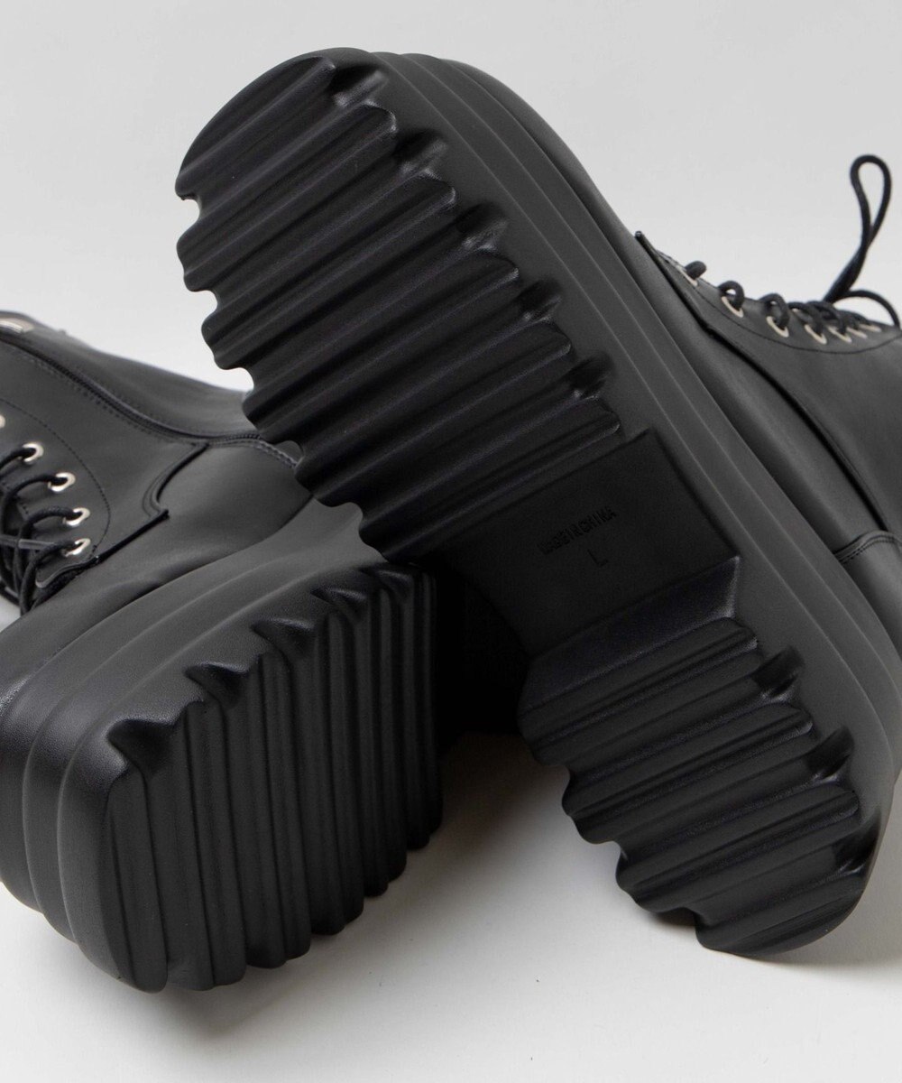 WEGO ボリュームレースアップショートブーツ 