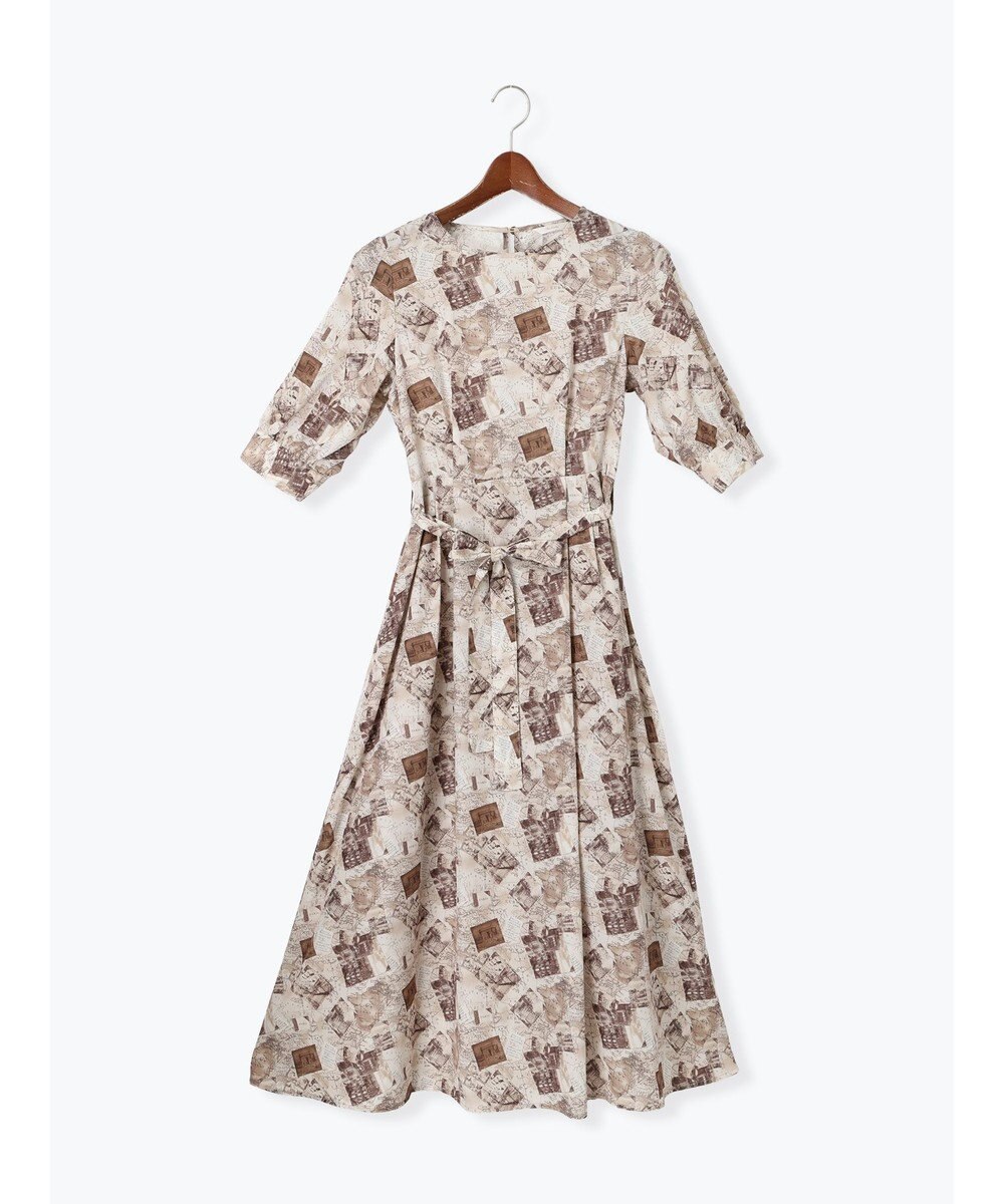 Te chichi マップパターンプリントワンピース 