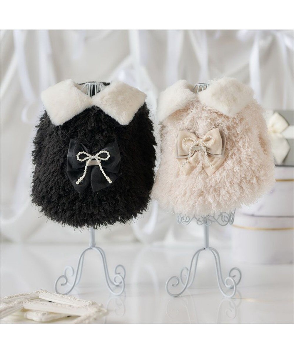 PET PARADISE cherircouture ドットリボン ポンチョ 《ホワイト》 小型犬 